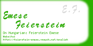 emese feierstein business card